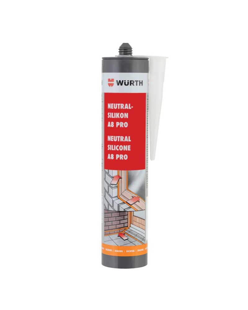 SILICONE NEUTRO SERRAMENTO TRASPARENTE 310ML WURTH art. 089285331