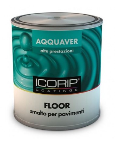 SMALTO ALL\'ACQUA SATINATO PER PAVIMENTI BIANCO (BASE P/T) AQQUAVER FLOOR 750ML