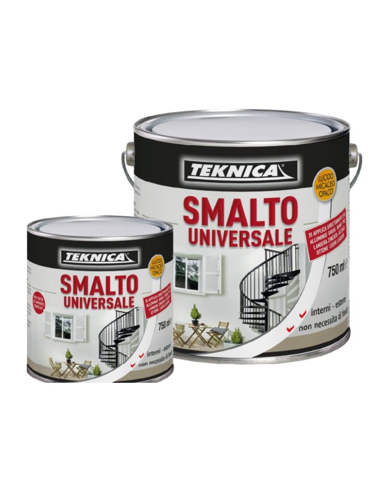 SMALTO UNIVERSALE SUPPORTI DIFFICILI GRIGIO OPACO RAL7040 FONDO / FINITURA 750ML TEKNICA TK17-5477