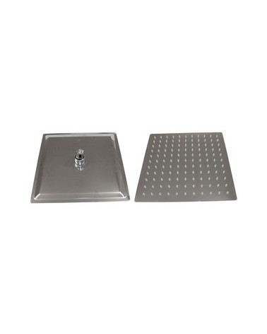 SOFFIONE DOCCIA INOX QUADRO CM.25X25 IN ACCIAIO INOX AMBROSIANA