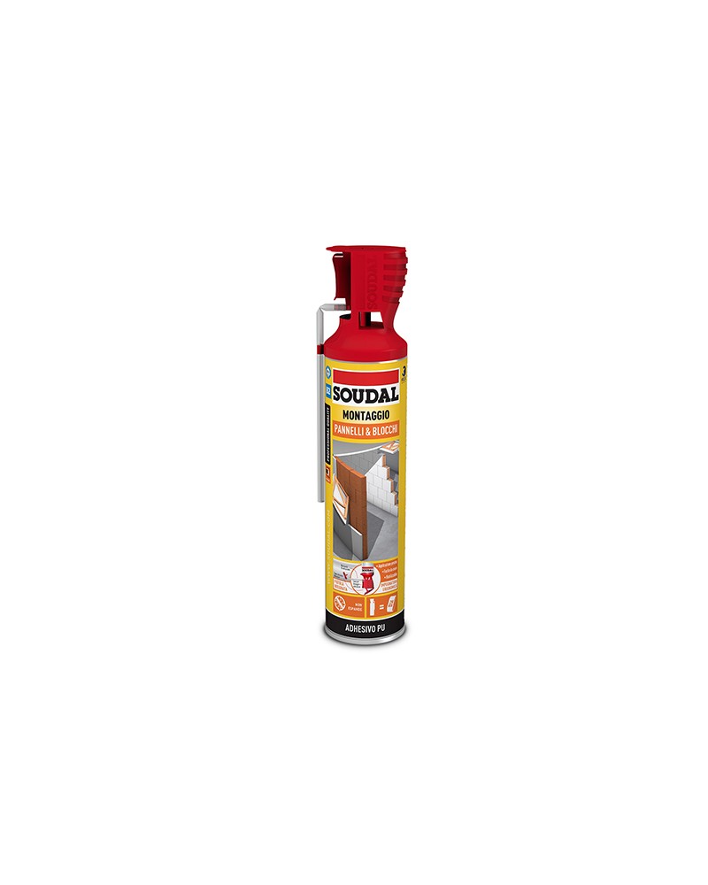 SOUDAL SCHIUMA B2 GENIUS PER PANNELLI E BLOCCHI 600ML.