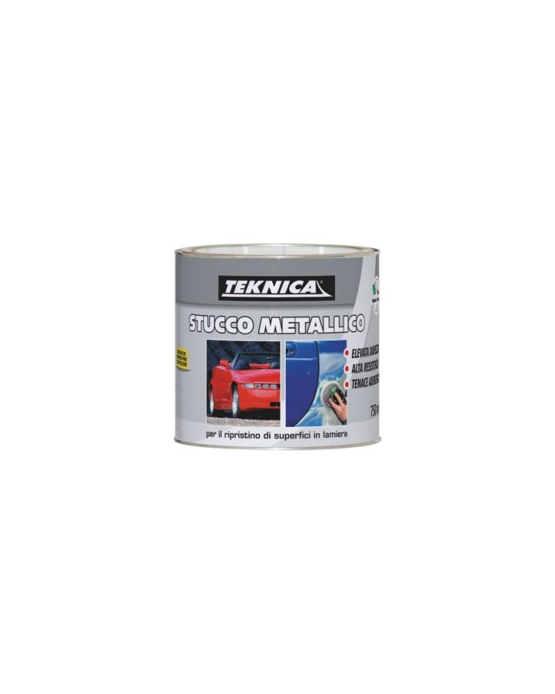 STUCCO METALLICO 750ML TEKNICA art. TK07-0082. Per il ripristino di superfici in lamiera, elevata durezza, alta resistenza, tena