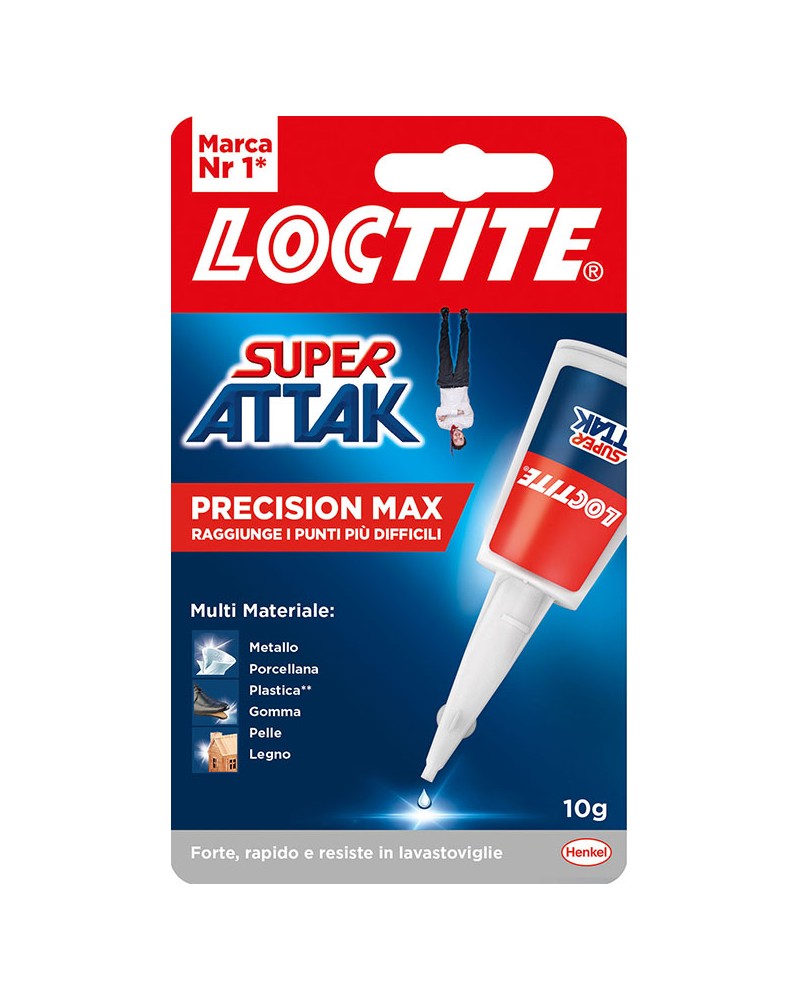 SUPER ATTAK liquido 3 GRAMMI - adesivo universale istantaneo - adatto per ceramica, legno, metallo, cuoio, gomma e carta