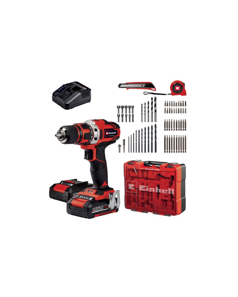 Trapano a batteria PXC 18V/2,0Ah. Incluso caricabatteria (x1)+ batteria 18V/2,0Ah (x2). EINHELL 4513934