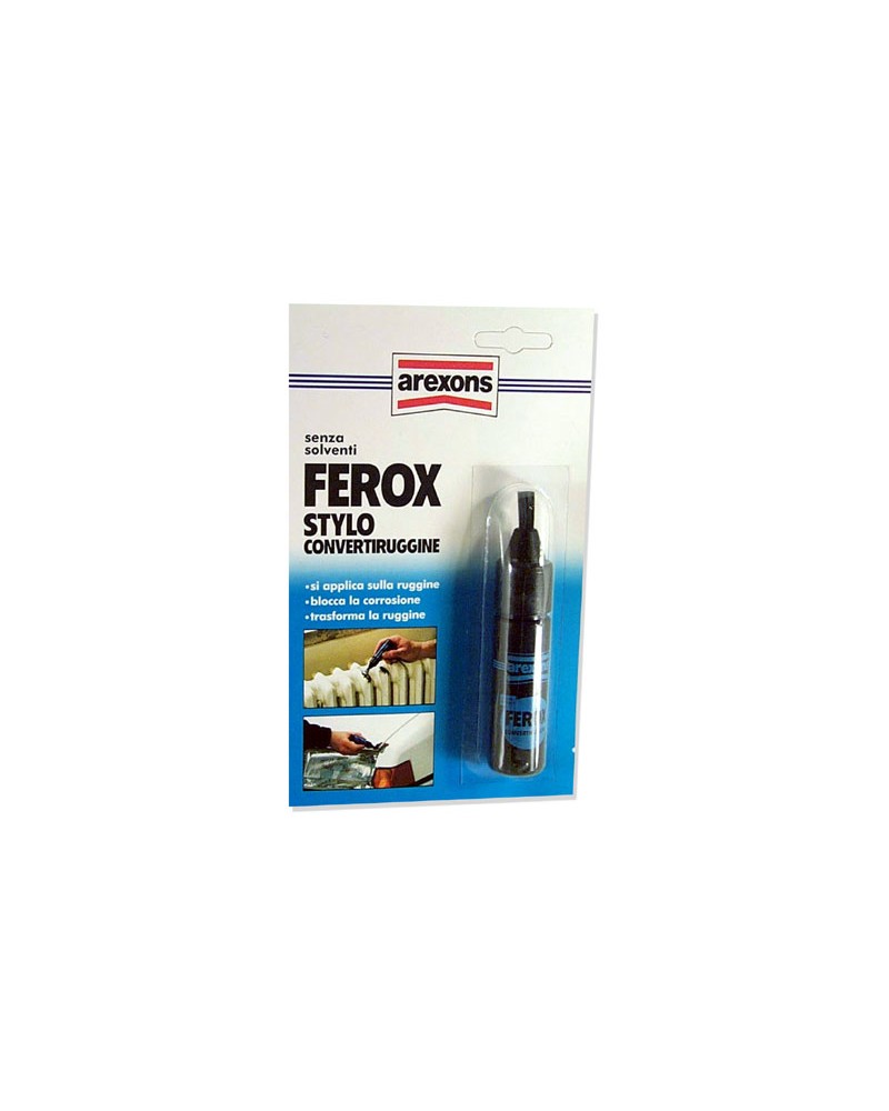 Trattamento antiruggine Ferox Arexons 15ML. Distrugge e previene la ruggine trasformandola in composto stabile di col. nero resi