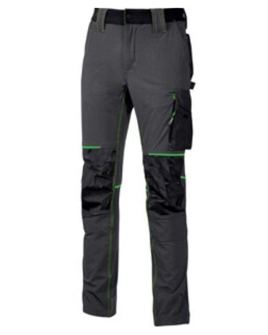 U-POWER PANTALONE ATOM SLIM FIT GRIGIO-VERDE TG.L