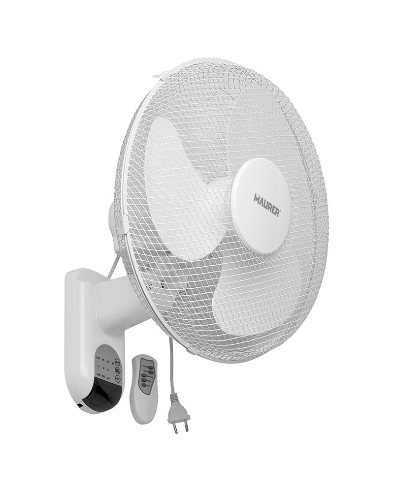 VENTILATORE A PARETE MAURER CON TELECOMANDO 3 VELOCITA\' DIAMETRO 40CM