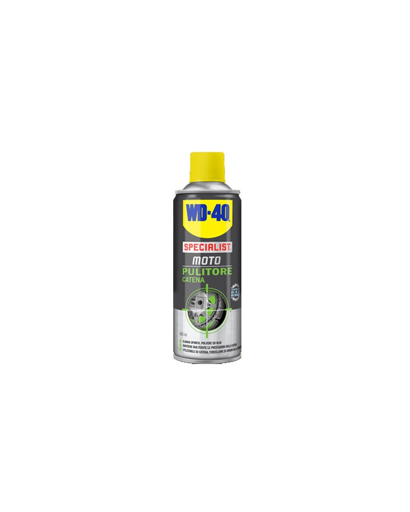 WD-40 MOTO pulitore catena, asciugatura rapida, non lascia residui. Facile da utilizzare, elimina rapidamente sporco, polvere ed