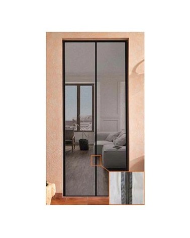 ZANZARIERA PLUS MAGNETICA CON TELAIO CM150X250 NERA RIDUCIBILE