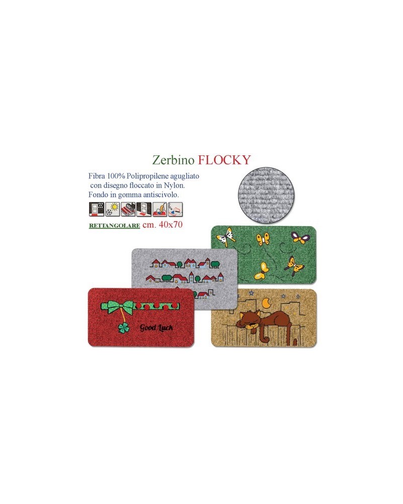 ZERBINO FLOCKY rettangolare 40X70cm ASSORTITI