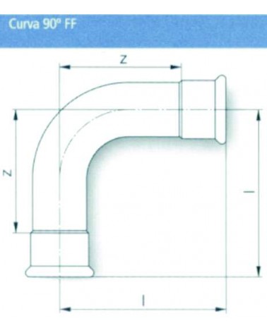 CURVA 90? INOX FF  28     