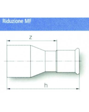 RIDUZIONE INOX MF 28 x 15 