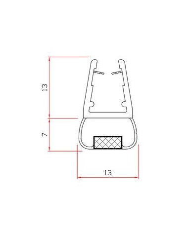 GUARNIZIONE BOX DOCCIA H 2 MT MOD.402