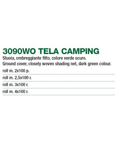 TELA CAMPING VERDE MT2x100