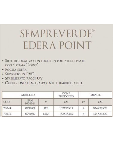 SEMPREVERDE EDERA H100 3MT