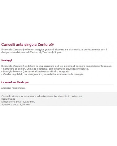 CANCELLO ZENTURO PEDO 125 