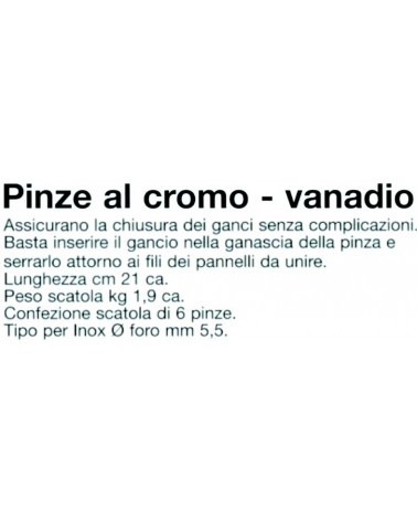 PINZA L 21CM X GANCI INOX 