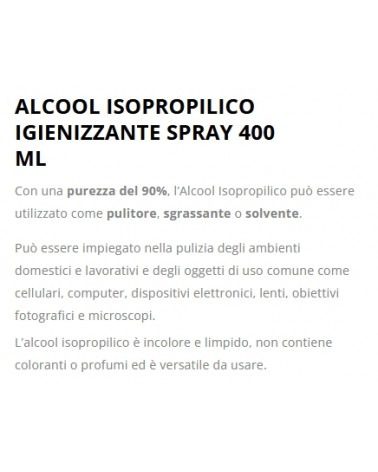 ALCOOL ISOPROPIL SPRAY 400