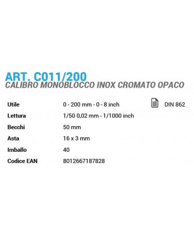 CALIBR MONOB INOX OPAC 200