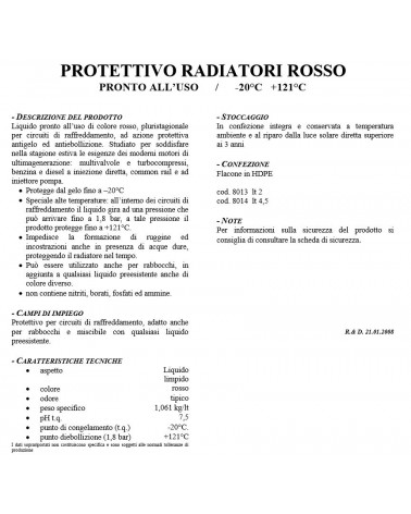 PROTET. RAD. ROSSO -20? 2L