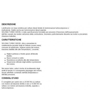 OLIO SELENIA DIES 10W40 1L