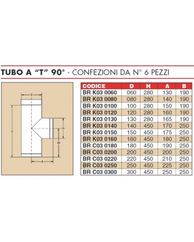 TUBO A T 90? MAS.MONO diametro 80 