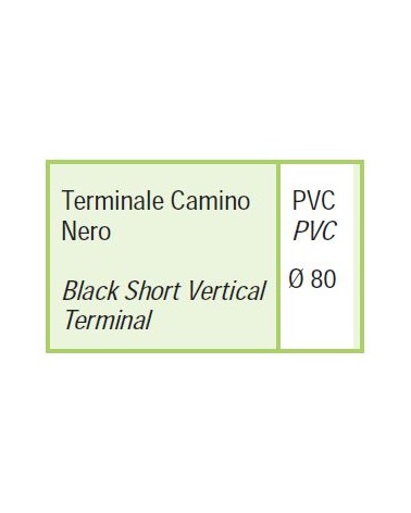 TERMINALE CAMINO NERO diametro 80 