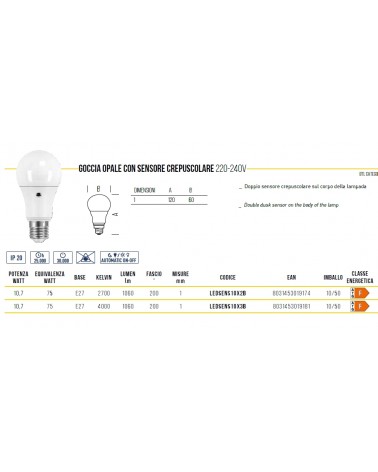 LAMP LED E27 10.7W CREP CA