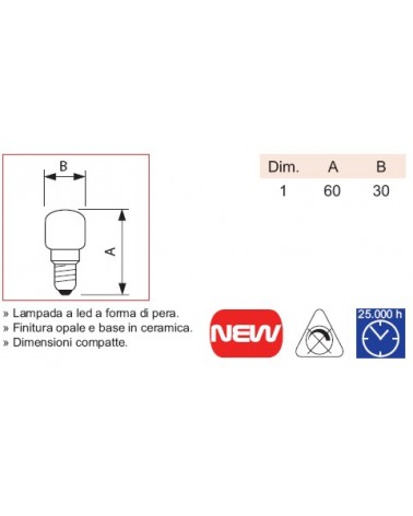 LAMPADA CAPPA LED E14 1.5W