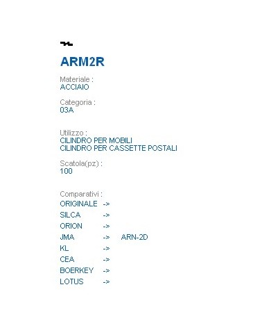 CHIAVE ARM2R | ARN-2D     