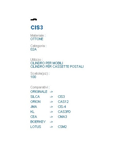 CHIAVE CIS3 | CIS3        