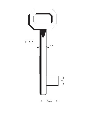 CHIAVE PP27M | 6P1MP      