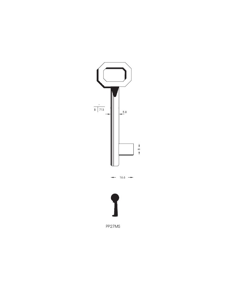 CHIAVE PP27MS | 6P1S      