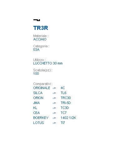 CHIAVE TR3R | TL6         