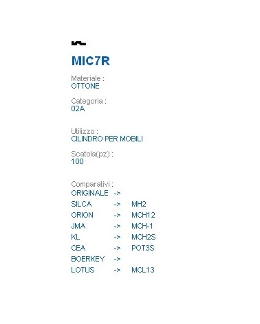 CHIAVE MIC7R | MH2        