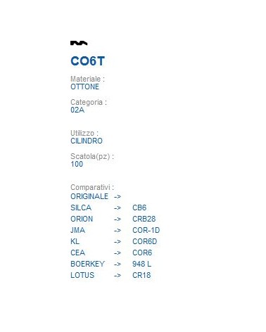 CHIAVE CO6T | CB6         