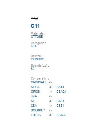 CHIAVE C11 | CS14         