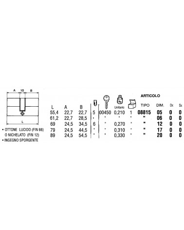 CILINDRO O/L x 00450 55x22