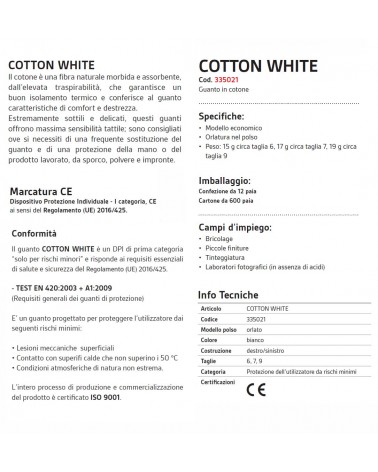 SOTTOGUANTO WHITE T6 12 PZ