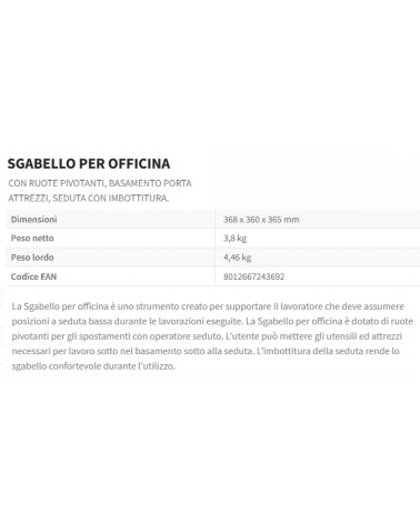 SGABELLO OFFICINA 0645/S  