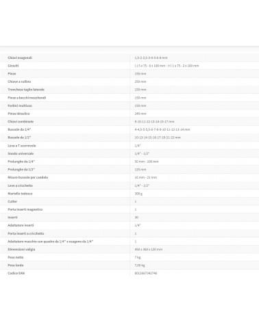 VALIG C/UTENS+ACCESS 88 PZ