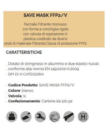 MASCHER FILTR C/VALV FFP2 