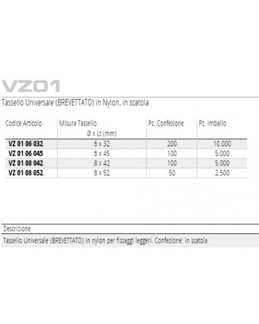 TASS UNI-NYLON VZ6X45 100P