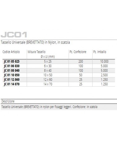 TASS UNI-NYLON JC10X50 50P