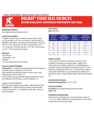 GRIFFON KOLMAT FIBRE SEAL 