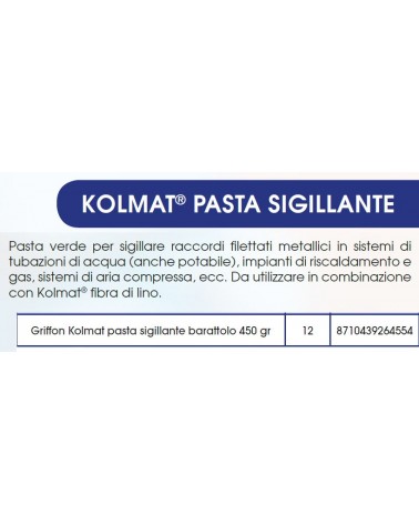 PASTA KOLMAT H2O+GAS 450GR