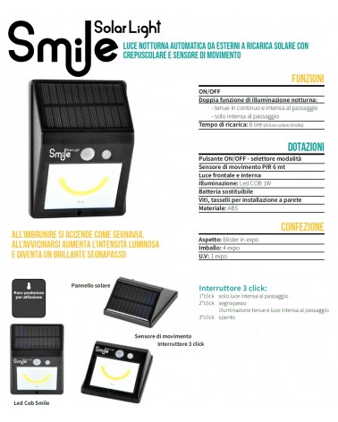 SMILESOLAR SEGNAPAS 150LUM