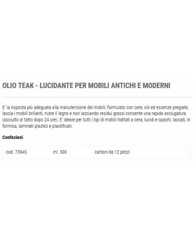 OLIO TEAK MOBILI ANT 500ML