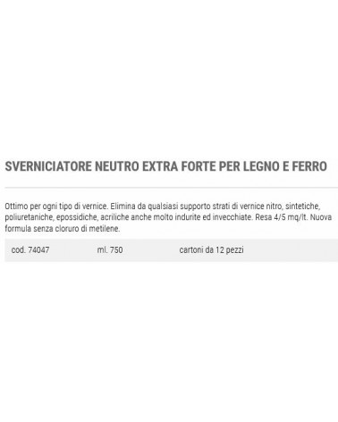 SVERNICIATORE NEUTRO 750ML