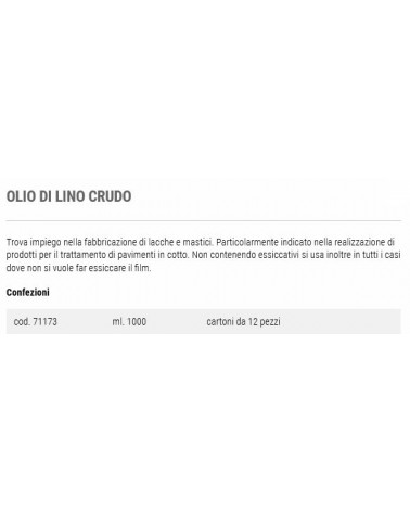 OLIO LINO CRUDO      1 LT 